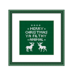 Merry Chistmas Ya Filthy Animal Cross Stitch Pattern