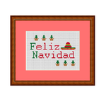 Feliz Navidad Cross Stitch Pattern.