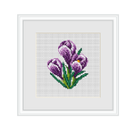 Crocuses Cross Stitch Pattern.