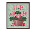 Cyclamen Cross Stitch Pattern.