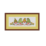 Garden Gnomes Cross Stitch Pattern