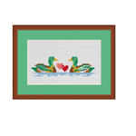 Geese On The Lake Cross Stitch Pattern.