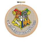 Hogwarts Crest Cross Stitch Pattern.