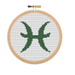 Pisces Zodiac Sign Cross Stitch Pattern.