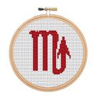 Scorpio Zodiac Sign Cross Stitch Pattern.