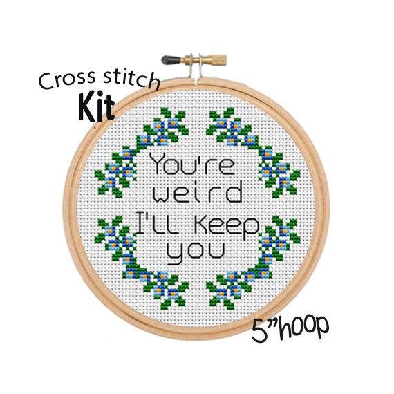 Im Not Miserable Its Just My Face Cross Stitch Kit. Modern Cross