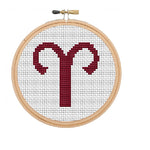 Aries Zodiac Sign Cross Stitch Pattern.