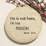 He is not here, He has Risen. Cross Stitch Pattern. PDF Pattern.